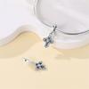Original Copper Charms Luxury Blue Vintage Cross Beads Fit Bracelet Diy Women Making Delicate Gift Jewelry