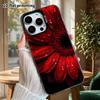 Phone Case: 2D Flat Design Suitable for iPhone 18 17 16 15 14 13 Pro, Colorful Silver Protective Case, Couple Style, Red Gerbera, Christmas and Hallow