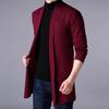 Winter Coat Solid Color Slim Casual Cardigan Warm Men Sweater Coat for Daily Wear