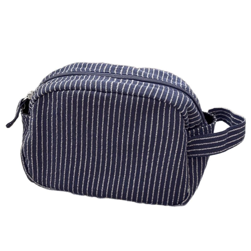Daily Miscellaneous Style Plaid Cosmetic Bag, New Simple Fabric Storage Bag, Travel Business Trip Large-capacity Toilet Bag