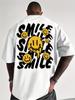 Unisex Unisex T-Shirt Streetwear Lächeln Grafik T-Shirt Kurzarm Baumwolle Lässig Oversized Urbaner Stil Oberteile