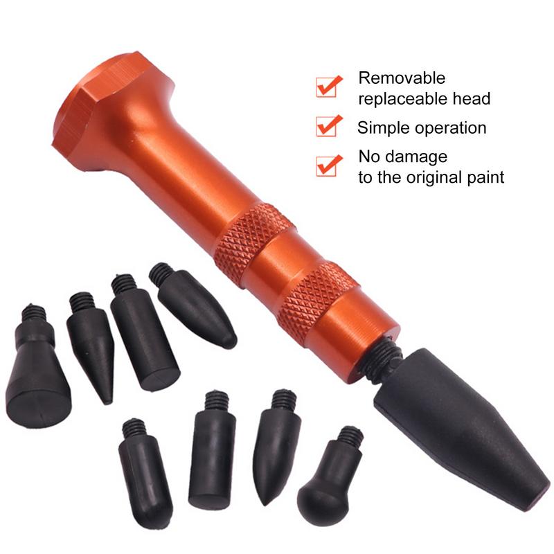 Car Dent Repair Pen With 9 Heads Tips Paintless Dent Repair Knock Down Pen Auto Dent Repair Tool For Dent Remove Fix