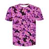 Summer Flowers Butterflies Graphic T-Shirts 3D Personality Trend Hip Hop Print Short Sleeve T-shirts