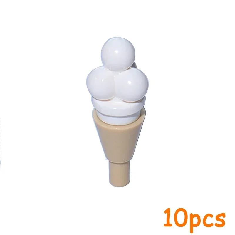 Non-Toxic Moc Food Accessories Fish Egg Bread Pizza Chocolate Fruit Carrot Hamburger Chips Chicken Bottle Bricks Building Blocks Toys