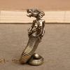 Statuette di animali da tè Medusa Snaker in ottone, decorazione da scrivania, accessori per la casa per il soggiorno