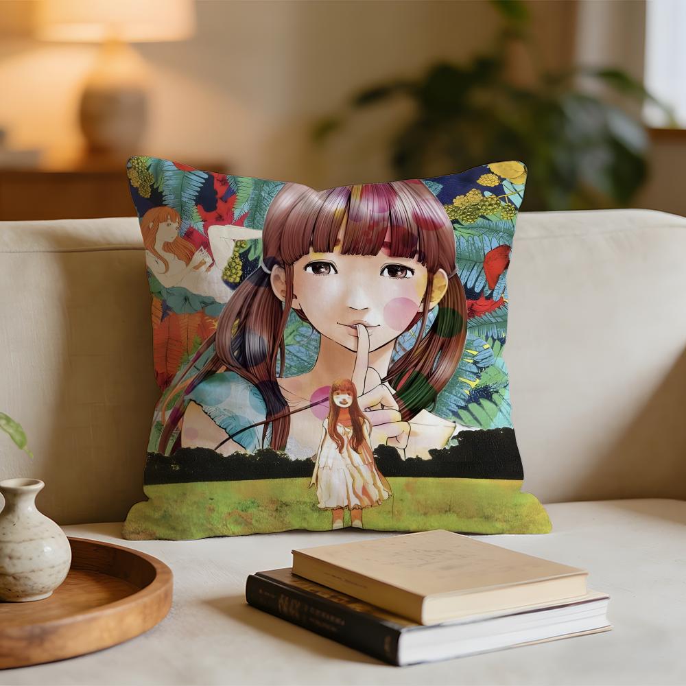 Аниме GGoodnight punpun Наволочка Короткая плюшевая наволочка для кровати дивана стираемая в стиральной машине 30x30cm