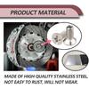 Pleoos Stainless Steel Brake Disc Rotor Screws, Screw Rotor Brake Disc Retaining Compatible With Honda, Acura, Hyundai and Kia Models, Stainless