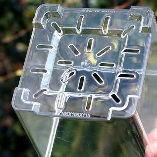 Flowerpot Acrylic Transparent Orchid Planter Breathable Hydrophobic Bottom Drainage Plant Pot Tuber Growth Planter