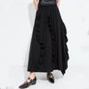 Plus Size High Waist Vintage BLACK Spring Summer Autumn Casual Loose Long for Woman Skirts Womens Skirt