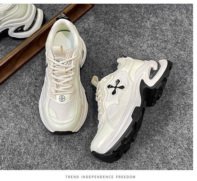 

Cross flower platform dad shoes women s spring and autumn new small height-increasing casual shoes running shoes women 40
