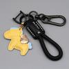 New Leather Keychain Ins Cute Keyring Cartoon Horse Hanging Ornament Gift