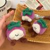 Creative Fruit Mangosteen Plush Keychain Cute Cartoon Stuffed Doll Keyring Bag Pendant Couple Backpack Hanging Decoration