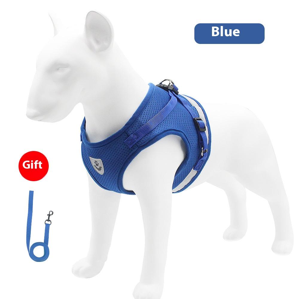 Reflective Dog Harness Vest for Small Medium Dogs Breathable Adjustable with Leash Comfortable No Pull Outdoor Walking Running