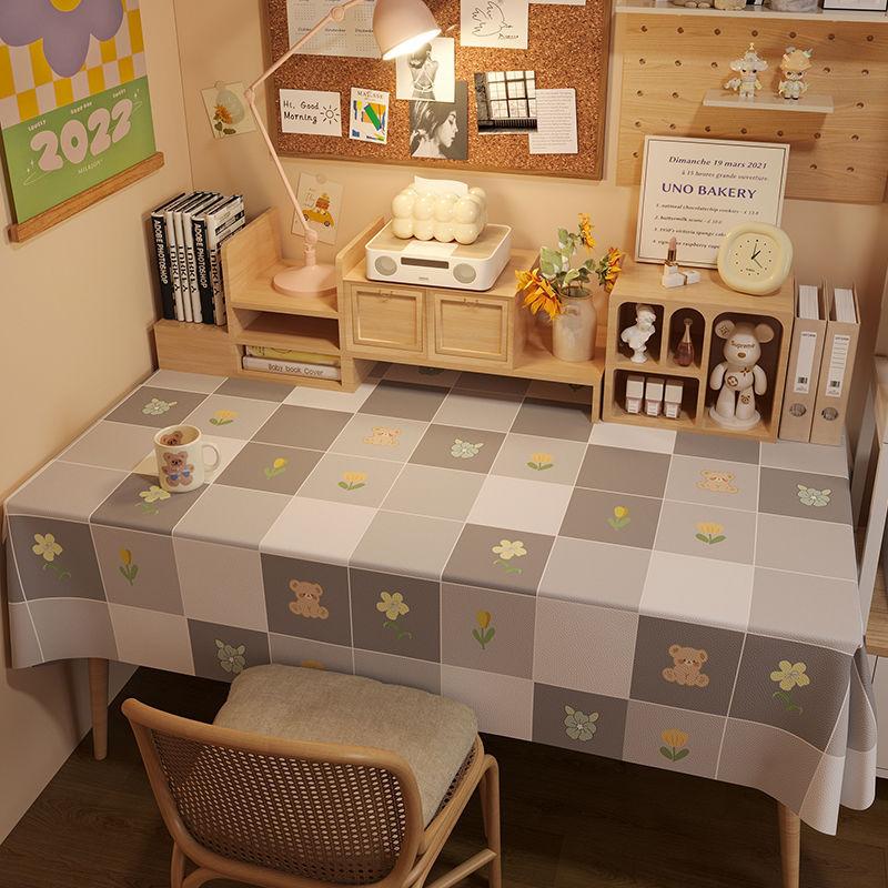 Tablecloth Fabric Waterproof And Oil-Proof Leave-In Rectangular Tablecloth Dining Table Cloth Coffee Table Pvc Student Desk Mat