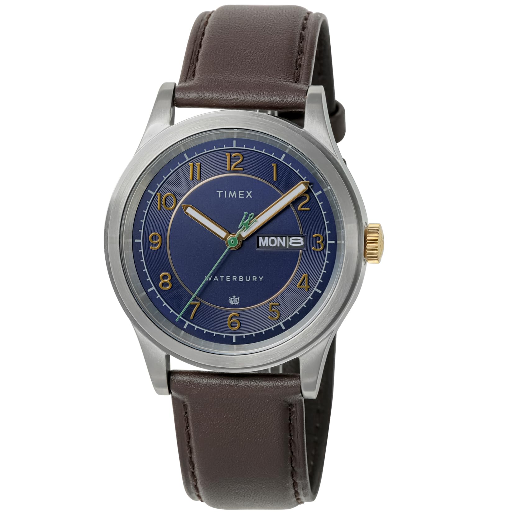 Часы Waterbury Quartz 10 ATM Водонепроницаемые Минеральное Стекло Синий Циферблат TW2V28500 [TIMEX] Мужские [Оригинал] синий