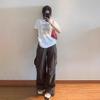 Pure Cotton White Short-sleeved T-shirt Women's New Popular Summer Loose Large Size Fat Mm Catties Half-sleeved Tops and Clothes