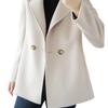 Petite Hepburn Style Mid-Length Double-Sided Wool Coat - Trendy Autumn Jacket