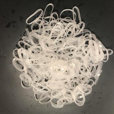 Transparenter Breiter Rindsleder Haargummi, 3CM Durchmesser, 4MM Breite