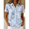 Women's Shirt Short Sleeve Floral Graphic Vintage Tropical Stylish Shirt Collar Regular Tops Daily Blue Yellow Pink Red Sky Blue Summer Spring