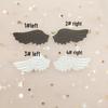 Na Yang Black & White Wings Embroidery Patch - Cute Self-Adhesive Decorative Applique for Shoes & Clothing