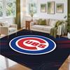 Chicago Cubs Design Crystal Velvet Rug Soft Decorative Mat for Bedroom Entrance