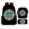 Cartoon Brainrot-Themed Backpack Crossbody Bag Pencil Case School Kids Ages 10-12