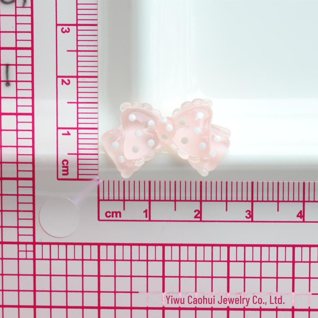 Polka Dot Bow Resin Jewelry Accessories for DIY Phone Case Decoration