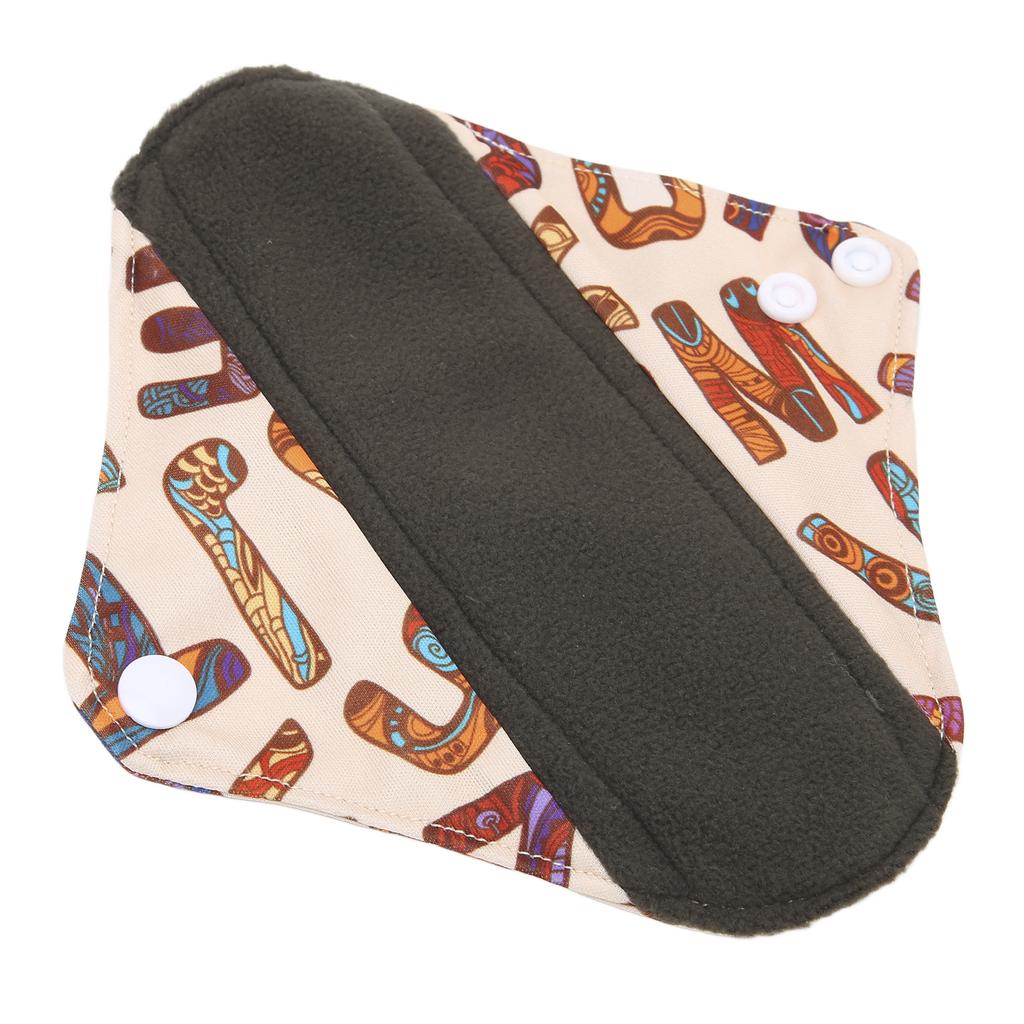 Opakovaně použitelná hygienická vložka z bambusového uhlí, přenosná, měkká, s potiskem, elegantní, pratelná menstruační vložka pro