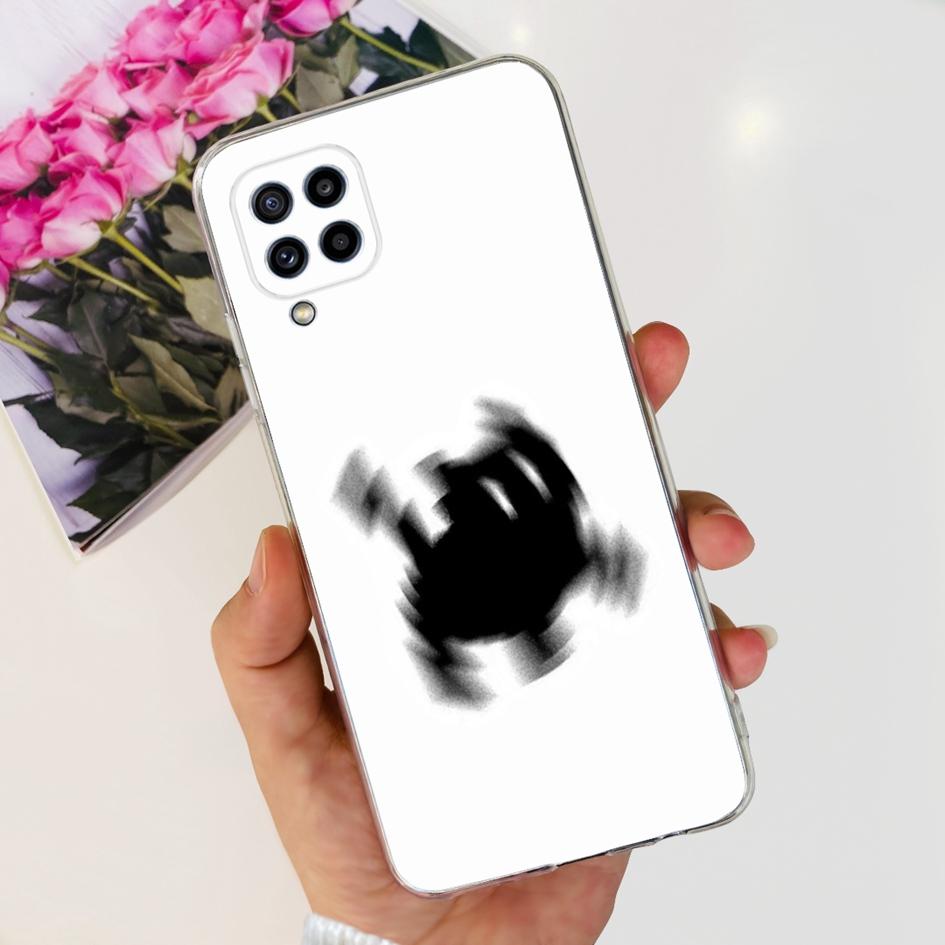 For Samsung Galaxy M32 Case SM-M325F Cover Popular Flower Clear Silicone Soft TPU Funda For Samsung M32 4G M 32 GalaxyM32 Bumper