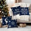 Christmas Snowflake Pillowcase Bedroom Sofa Cushion Cover 100% Polyester Living Room Soft Cushion Pillowcase Home Decor