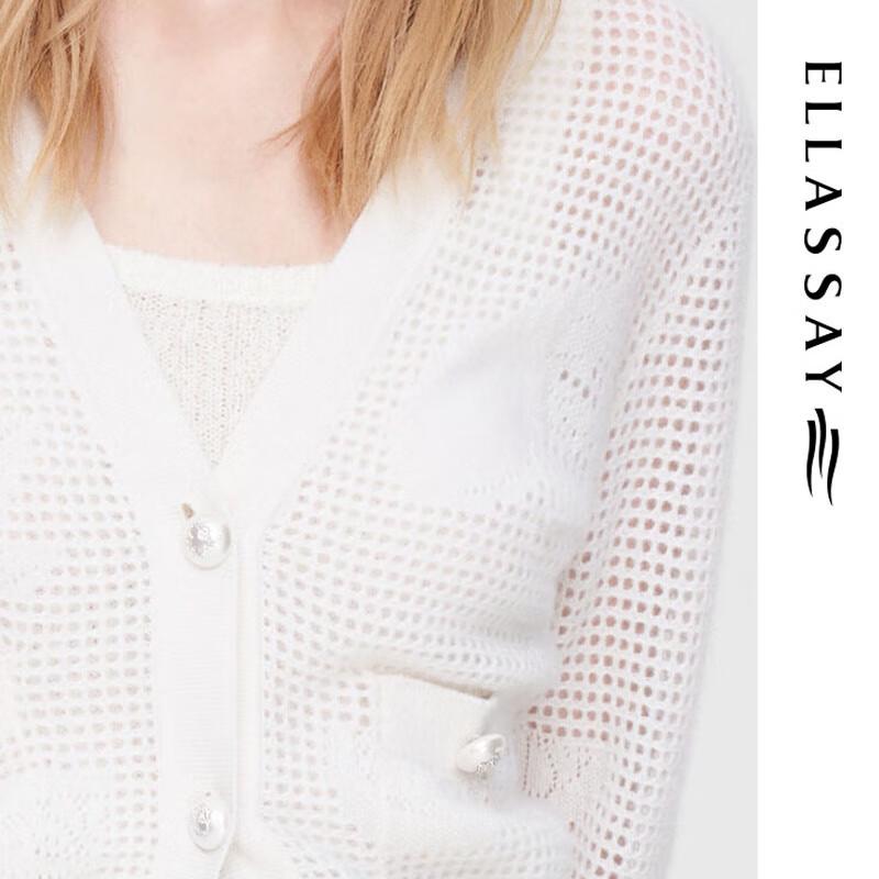 ELLASSAY Women's Spring Breathable Knit Cardigan