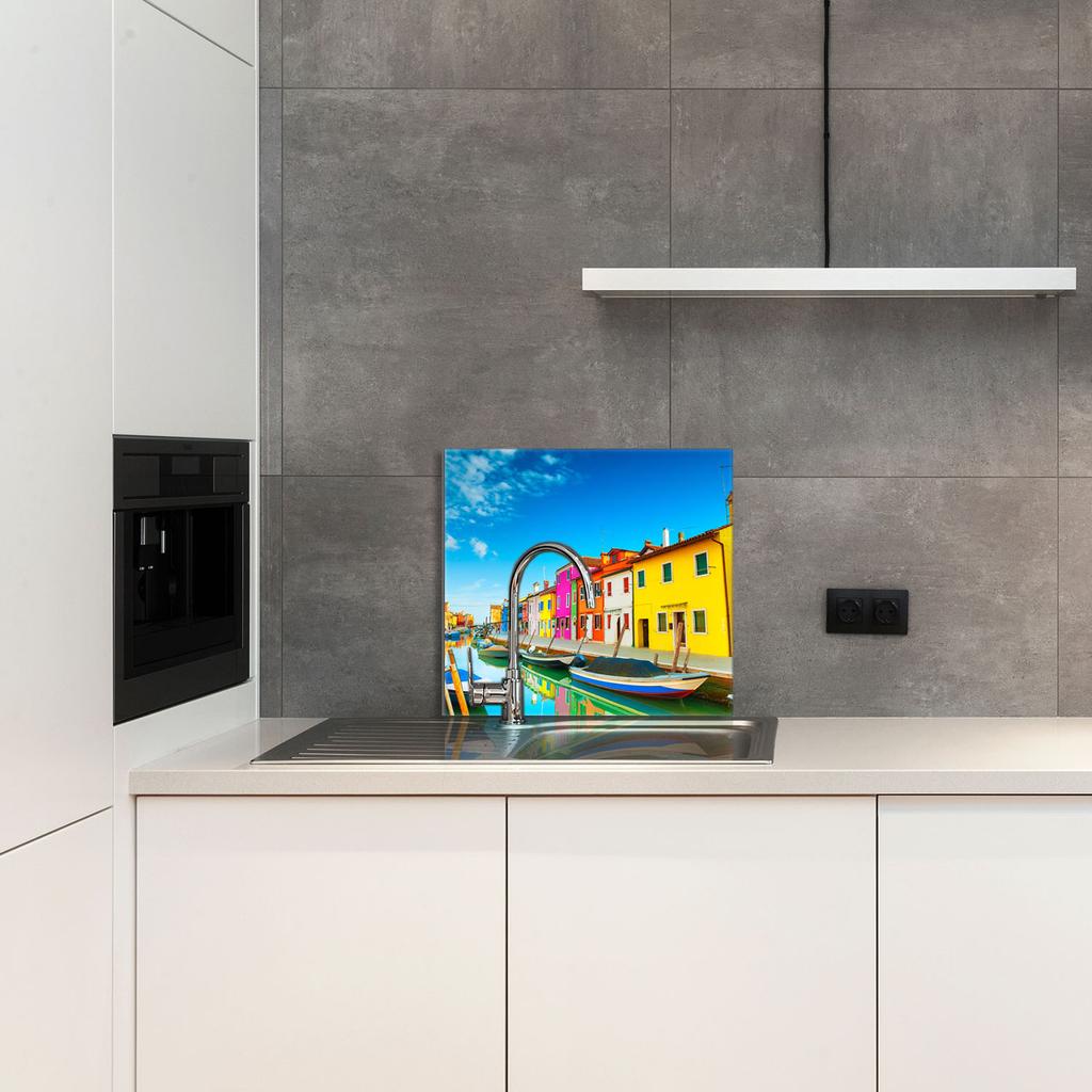 PANEL SZKLANY DO KUCHNI 65x60 Łódki