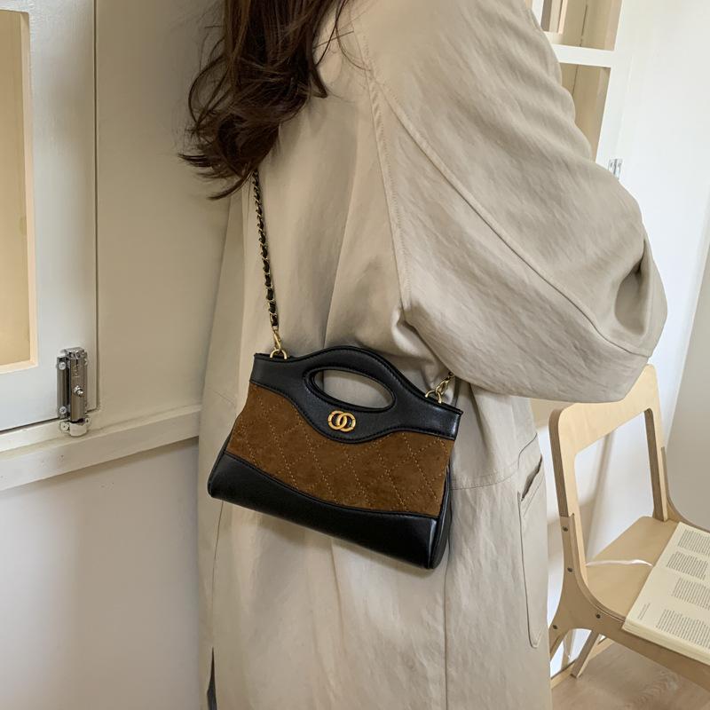 Rhombus Chain Bag Women's Large-capacity 2025 New Autumn and Winter Retro Matte Messenger Bag Commuter Tote Bag