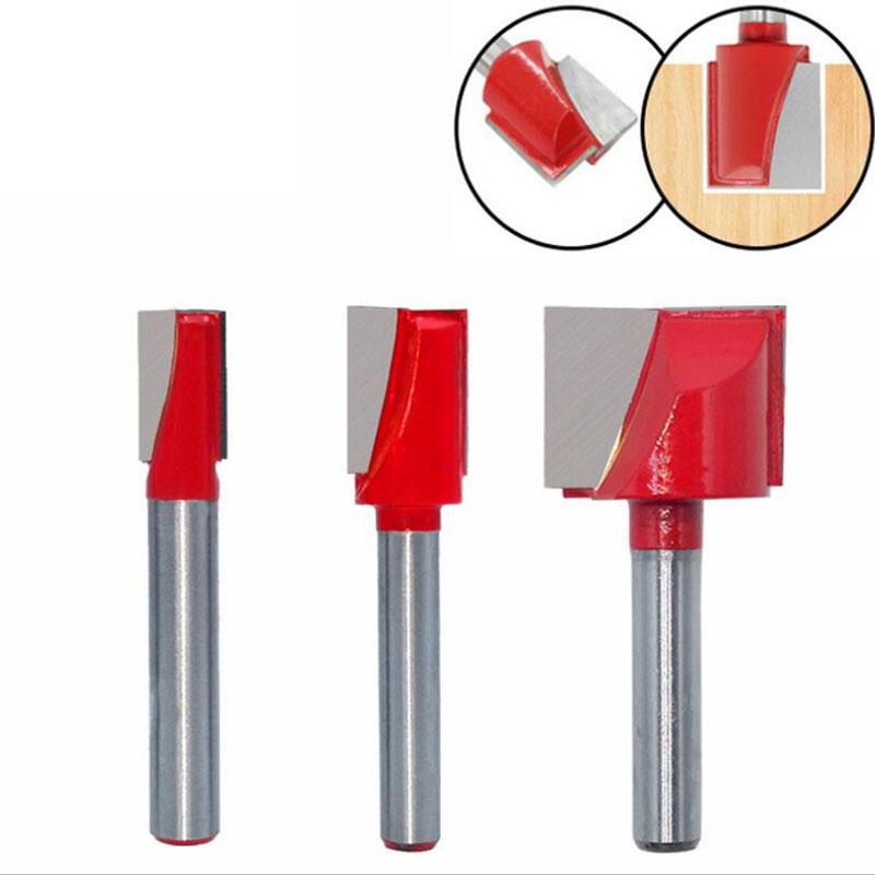 

3/4 шт., 6 мм, 1/4 дюйма, чистящая нижняя часть хвостовика, набор прямых фрез, набор чистых фрез, деревообрабатывающая силовая машина 3pc 6mm shank красный