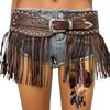 Punk Adjustable Fringe Waistband PU Waist Belt For Women Men Effortless Style Upgrade