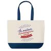 Tote Bag - PLANETEE - World's Best Warehouse Worker Forklift Operator - Blue Background - Cotton 40x45 Cm - Made In France