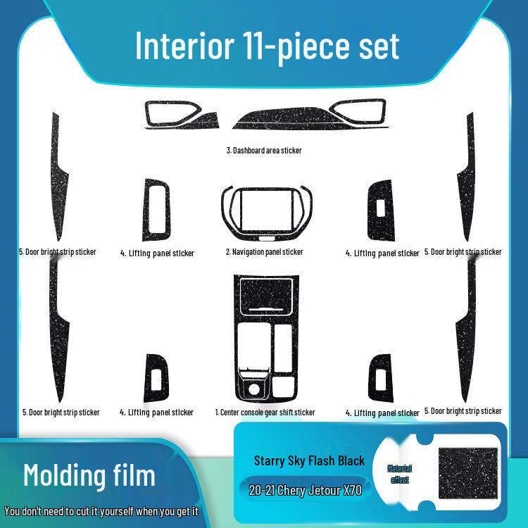 Starry Sky Film for Jetour X70 Interior and Center Console Frosted Film Sticker Replacement