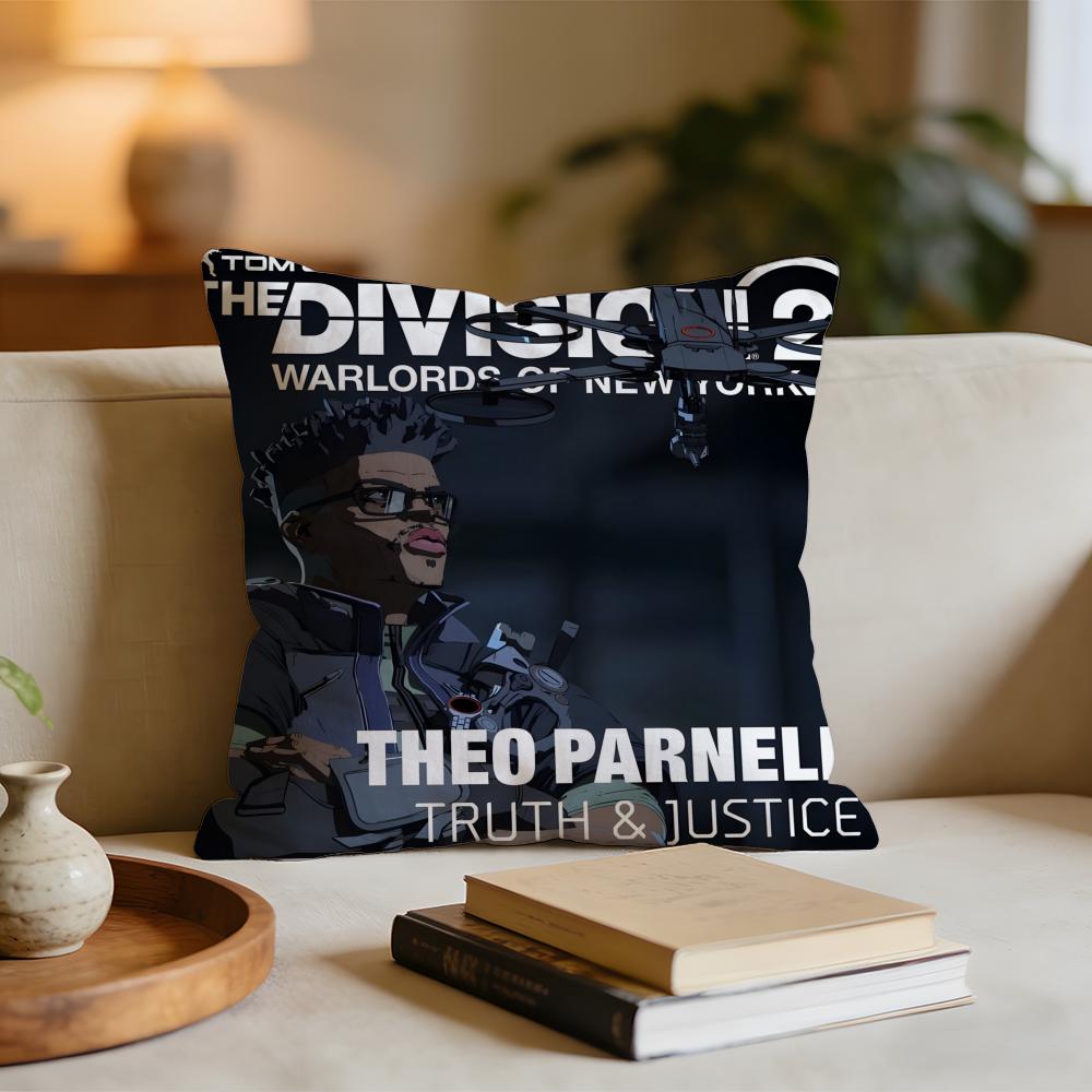 Game Tom Clancys The Division 2 Cushion Cover Short plush pillowcase for bed sofa carwashable 30x30cm