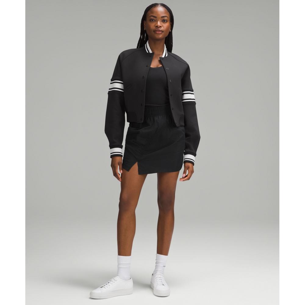 Lululemon High Rise Ruched Mini Skirt Black