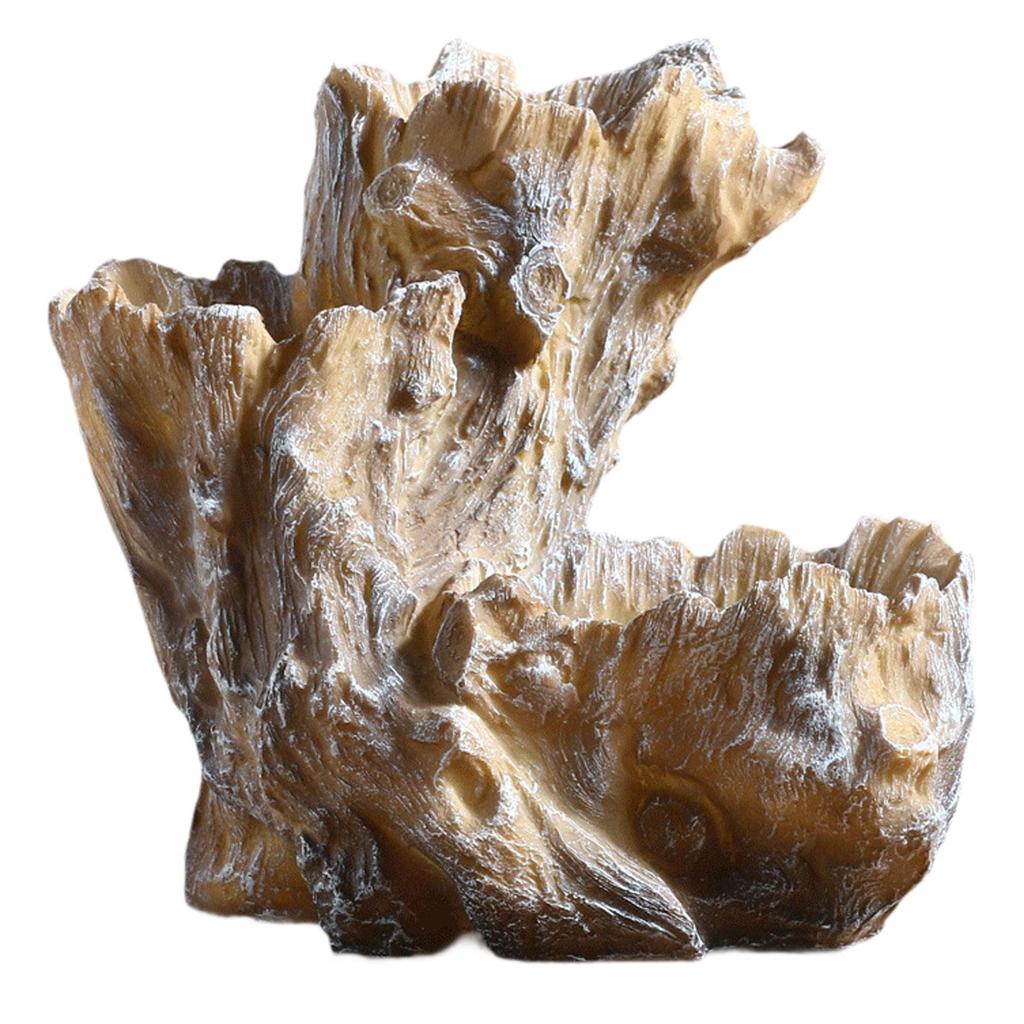 Planter Pot Artificial Driftwood Container for Office Garden Living Room