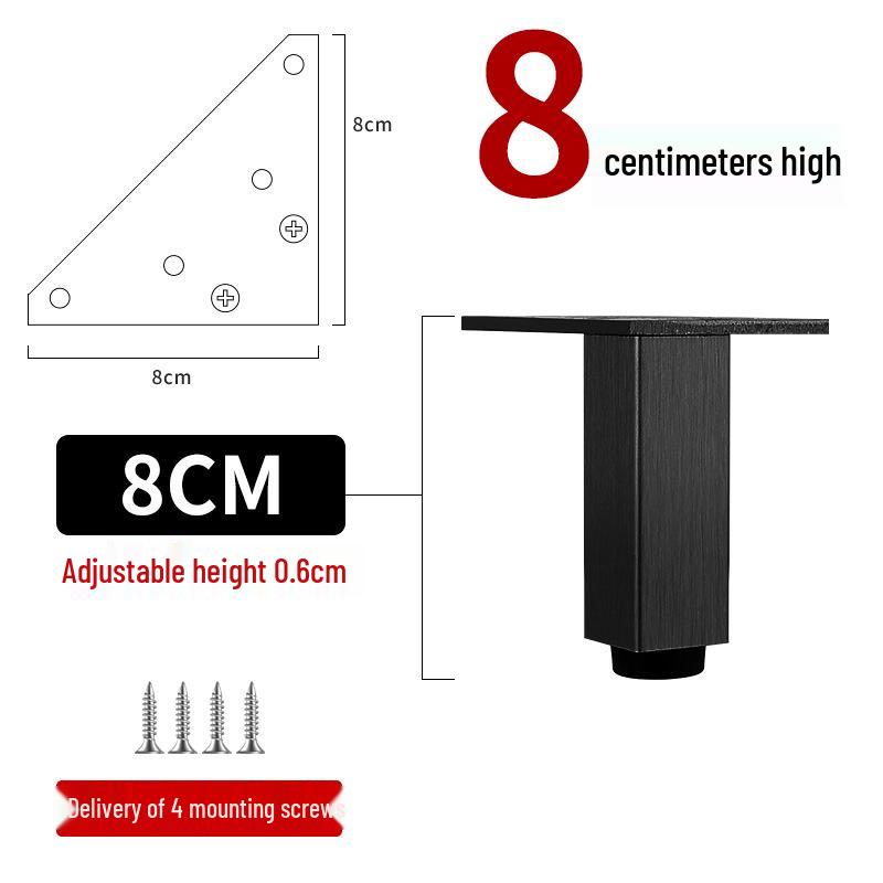 Adjustable Aluminum Alloy Furniture Legs for Cabinets, Sofas, Coffee Tables, TVs, and Beds