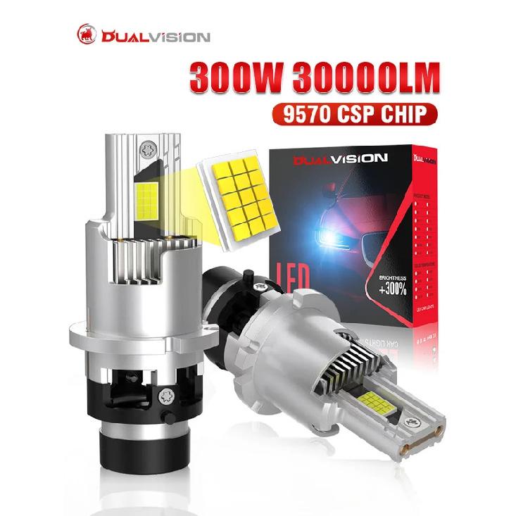 

2PCS D2S D4S LED CANBUS Headlights HID D2R D4R Turbo LED 30000LM 300W Two-sided 30PC CSP Chip 6000K Plug And Play Car Lamp Xenon 6000K
