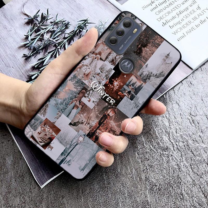 

Phone Case For Moto G85 G55 G05 G14 G75 G31 G50 G10 G20 G30 G60 G13 G32 G84 G54 G53 G72 G24 Power Christmas Tree Light Snow Moto G31