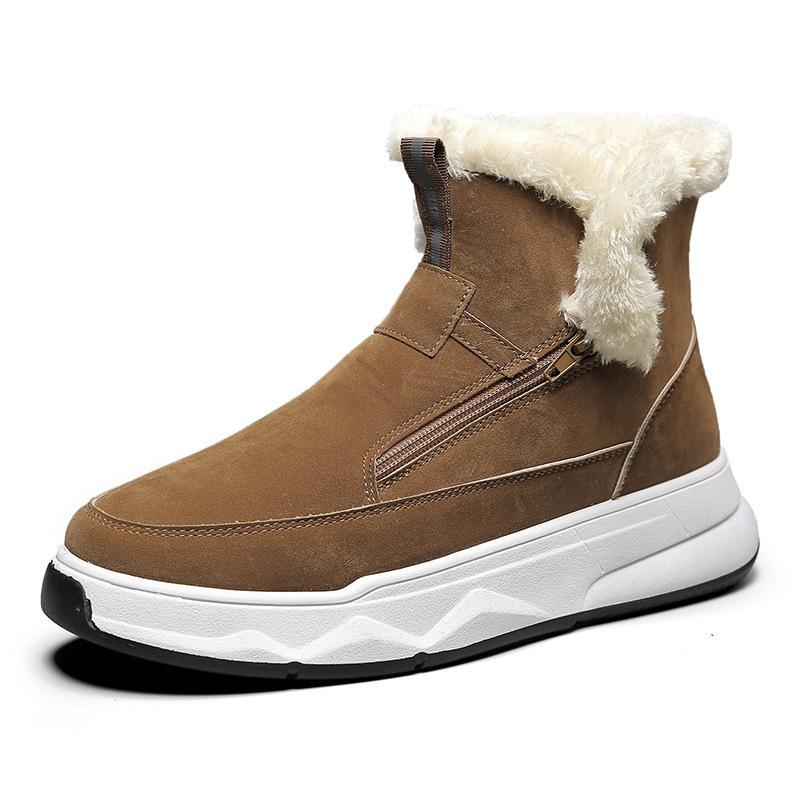 

Осень и зима новая хлопковая обувь 2021 модные высокие ботинки Мартина трендовая уличная повседневная обувь бархатные теплые зимние ботинки мужские 44