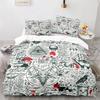 Skull King Queen Duvet Cover Gothic Skeleton Bedding Set for Adults Youth Personalized Halloween Bones Polyester Quilt Cover
