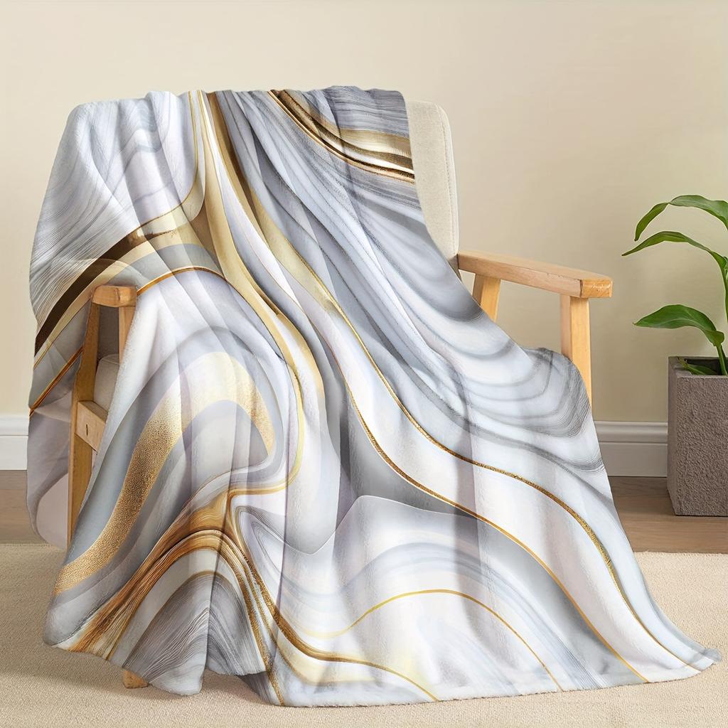 Marble Texture Series digitalprinted polyester Bedroom velvet flannel cover blanket Fleece soft sofa cover blankets for beds