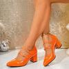 Scarpe Mary Jane Vintage da Donna Taglie Forti, Décolleté con Tacco Medio e Grosso