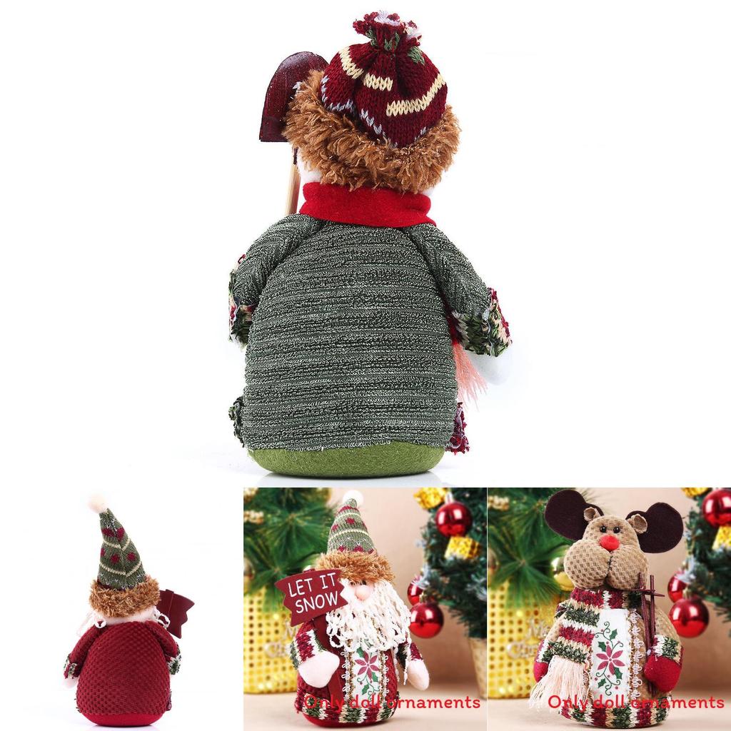 Christmas Santa Snowman Reindeer Fabric Figurines For Festive Decor And Childrens Gifts