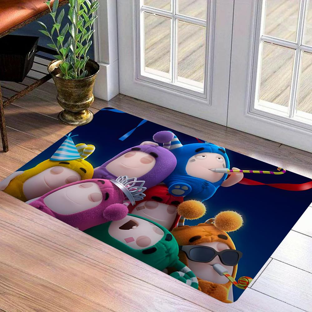 Decorazioni per la Casa Tappetino Oddbods Tappetino per Porta in Flanella Antiscivolo Camera da Letto Soggiorno Decorazioni per la Casa