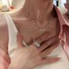 Tears Broken Galaxy Light Luxury Versatile Necklace Niche Super Flash Diamond Zircon Clavicle Chain Female